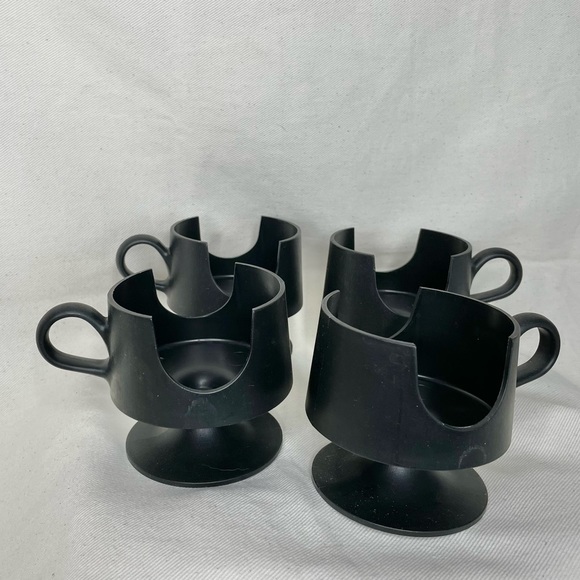 Vintage Corning glas snap glass holders set of 4 - Picture 2 of 6